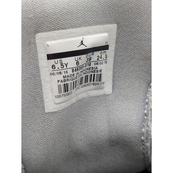 Nike Air Jordan Horizon Low GG Wolf Grey Youth 6.5Y Basketball Sneakers - Picture 6 of 10